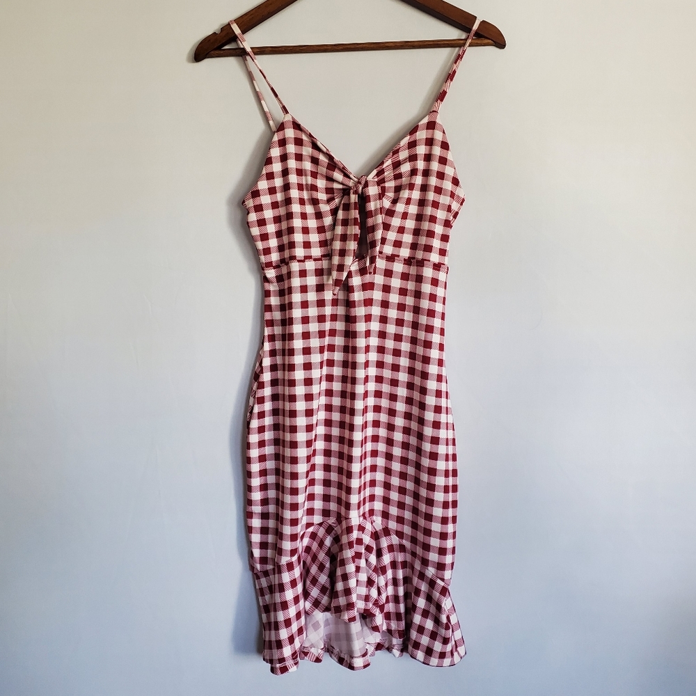 Red Gingham Dress size L